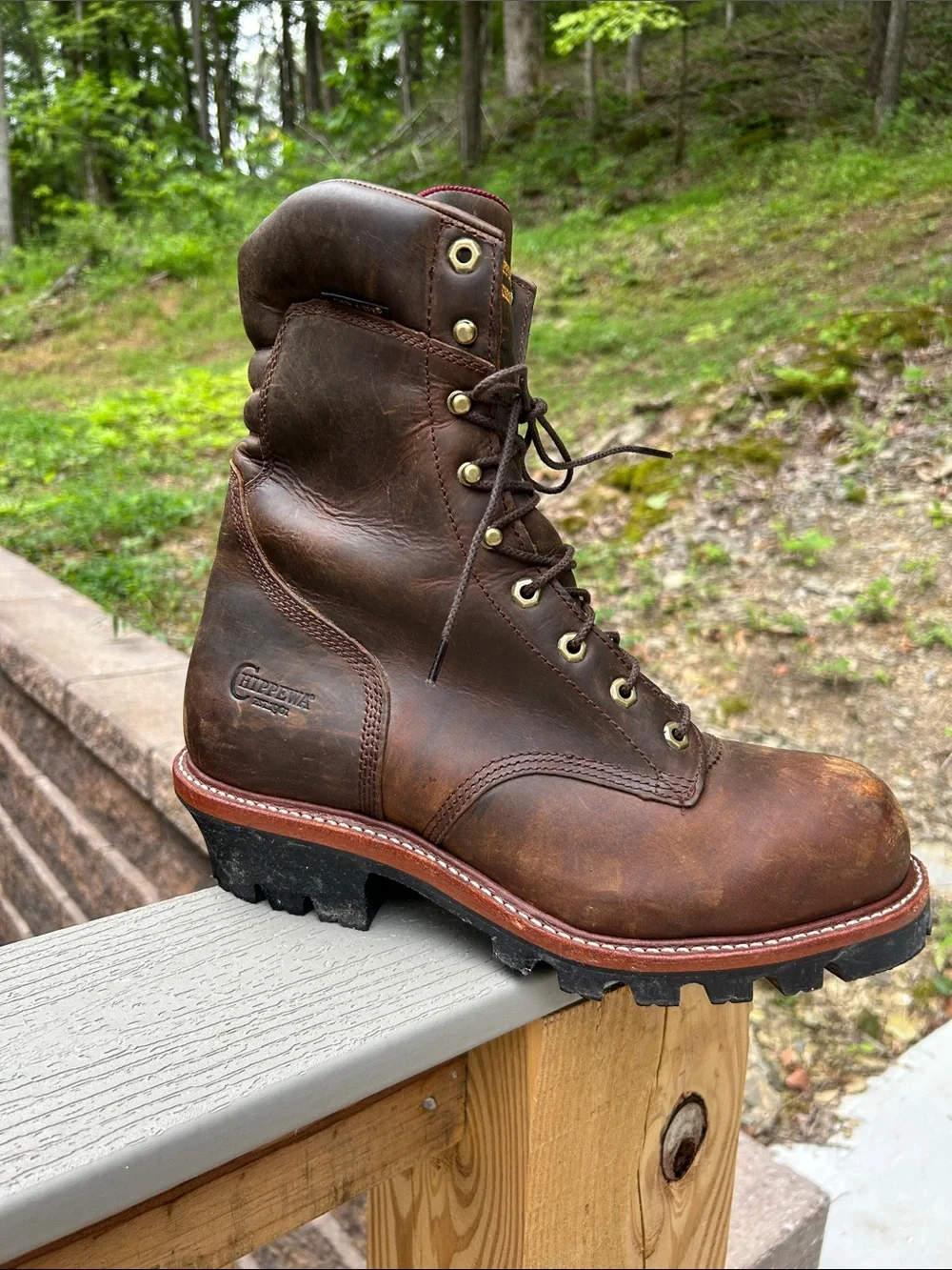 Chippewa 25407 Men’s USA Made Waterproof Steel Toe Logger Boots   size 11 EEE